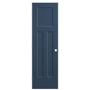 24 in. x 80 in. 3-Panel Winslow Right-Hand Hollow Core Night Tide Molded Composite Single Prehung Interior Door