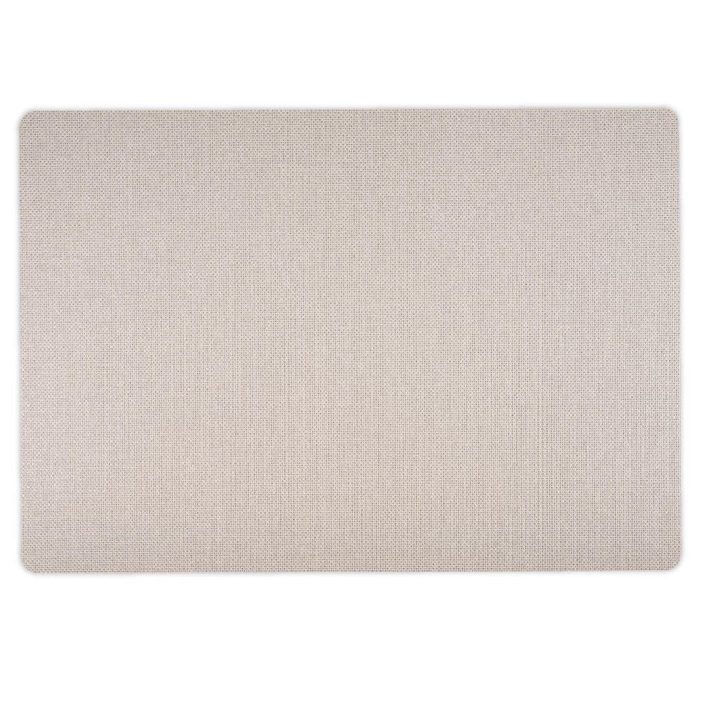 Easy Care Shell/Rectangle 17 in. x 12 in. Opal Vinyl Placemats (Set of 6)