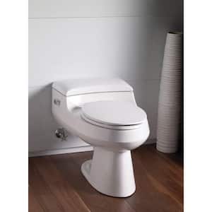 San Raphael 12 in. Rough In 1-Piece 1 GPF Single Flush Elongated Toilet in White Seat Included