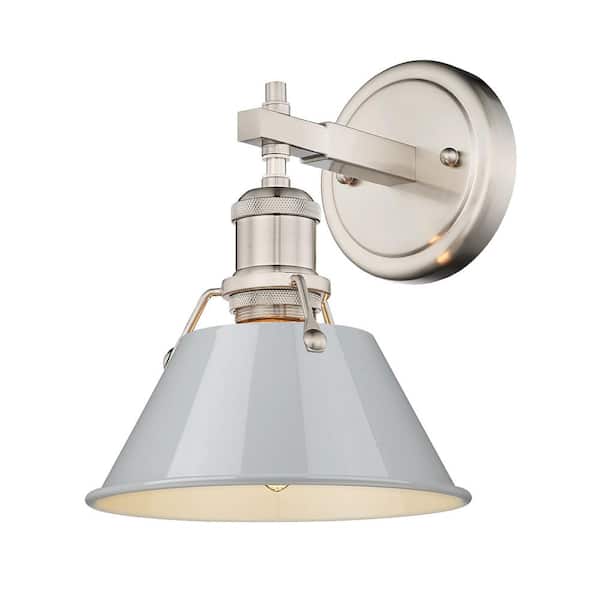 Golden Lighting Orwell 1-Light Pewter and Dusky Blue Wall Sconce