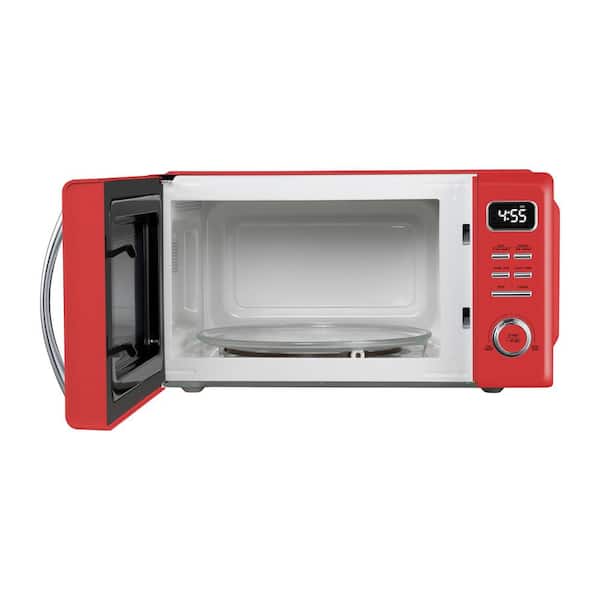 Galanz GLR33MRDR10 Retro Compact Refrigerator, 3.3 Cu Ft, Red &  GLCMKZ11RDR10 Retro Countertop Microwave Oven with Auto Cook & Reheat,  Defrost, Quick Start Functions, 1.1 cu ft, Red : Appliances
