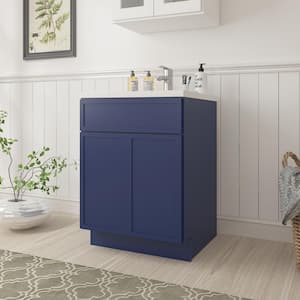 24 in. W x 21 in. D x 32.5 in. H 2-Doors Bath Vanity Cabinet without Top in Blue