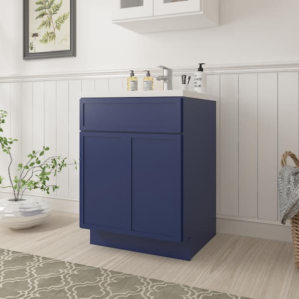 Vanity Art 24 in. W x 21 in. D x 32.5 in. H 2-Doors Bath Vanity Cabinet without Top in Blue