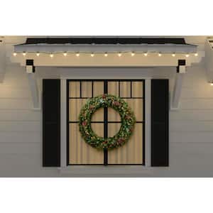 36 in. Winslow Fir Battery Operated Pre-lit Artificial Christmas Wreath with 311 tips and 80 Warm White Lights