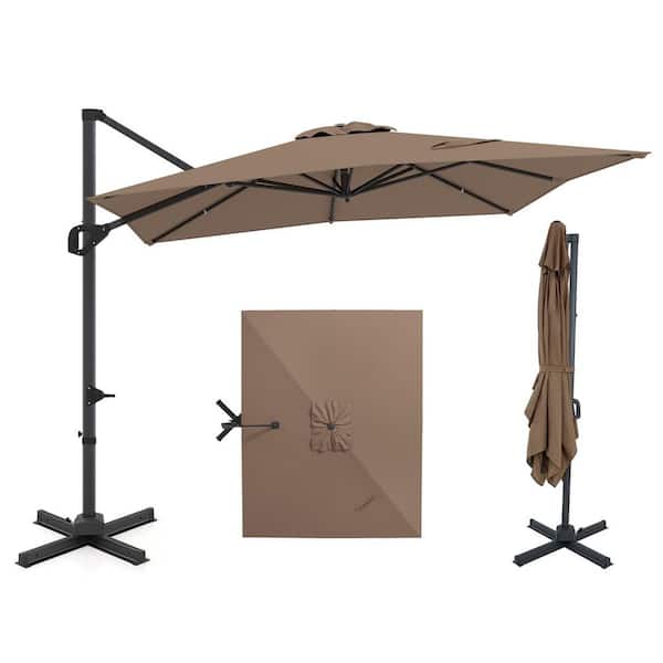 6 square cantilever patio umbrella 10' Classic AKZ Tilting the Outdoor Patio Umbrella can easily provide shade exactly where you need it Kadehome 11 x 9 ft.