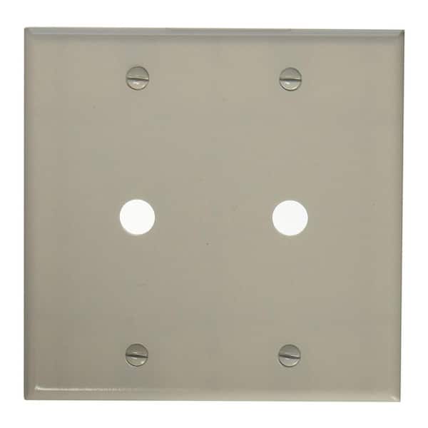 Leviton White 2-Gang Phone Jack Wall Plate (1-Pack)