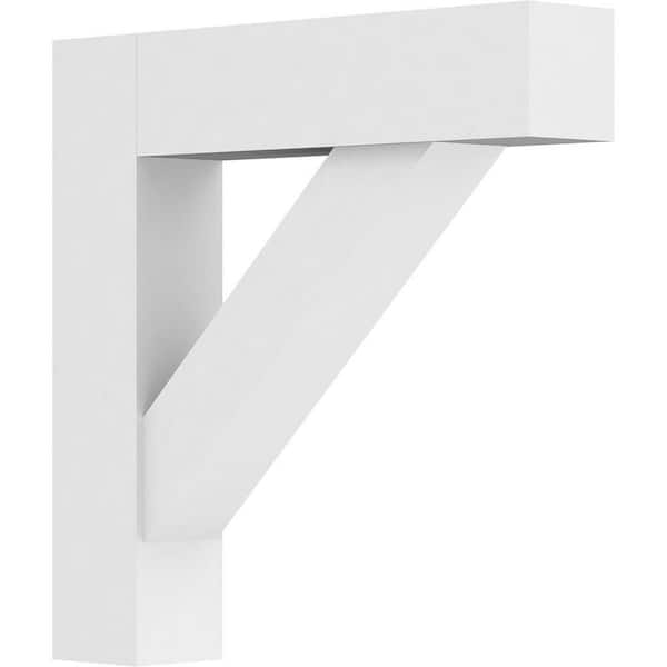 Ekena Millwork Standard Traditional 3 in. W x 18 in. H x 18 in. D Signature Urethane Polyurethane Bracket With Block Ends