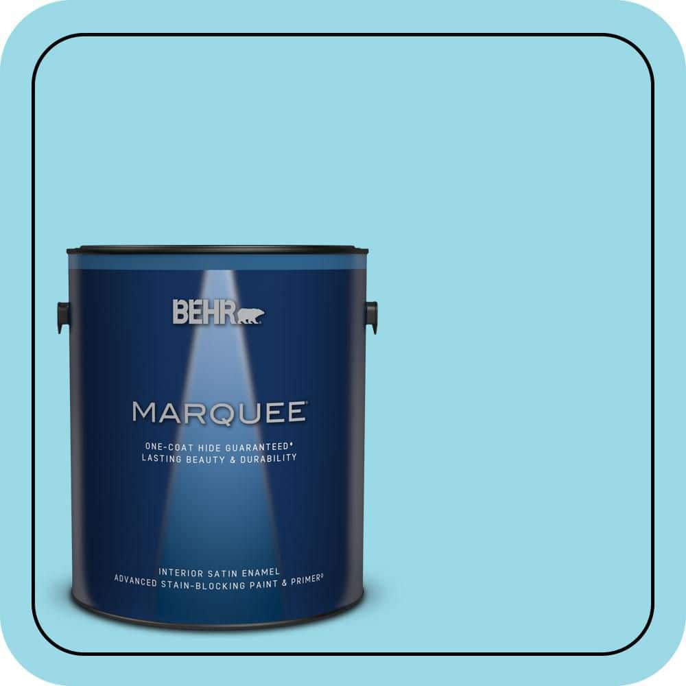1 gal. #P480-3 Cool Water Lake Satin Enamel Interior Paint & Primer price history on PriceWatchPro