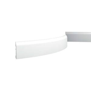 1/2 in. D x 3-3/8 in. W x 78-3/4 in. L Primed White Flexible Polyurethane Baseboard Moulding