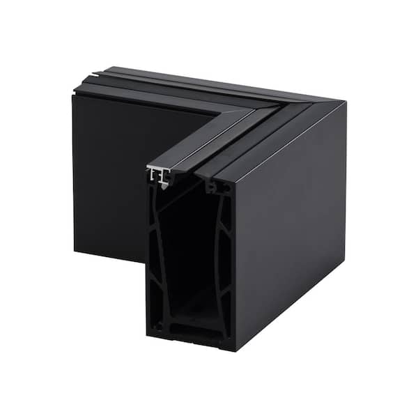 Glass Warehouse Rana Black Aluminum Base Rail Interior Corner