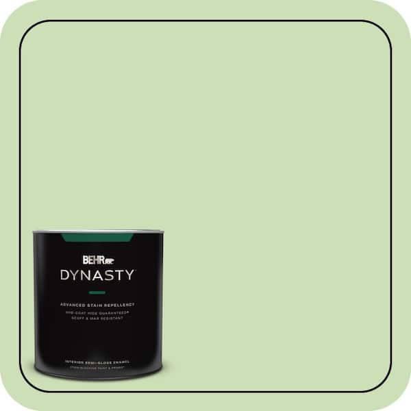 BEHR DYNASTY 1 qt. #430C-3 Peridot Semi-Gloss Enamel Interior Stain-Blocking Paint & Primer