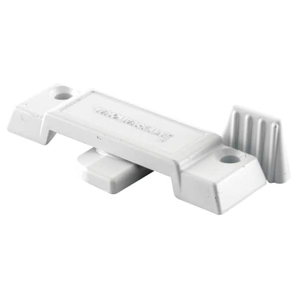 Sliding Window Sash Lock, Diecast, White Finish, 2-1/4 in. Hole Centers