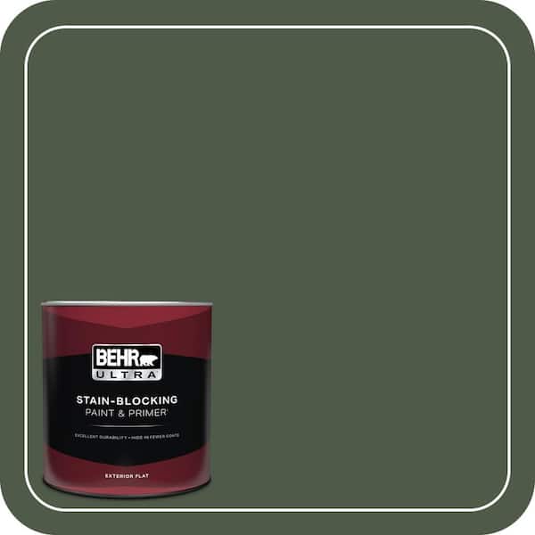 BEHR ULTRA 1 qt. #440F-7 Fresh Pine Flat Exterior Paint & Primer