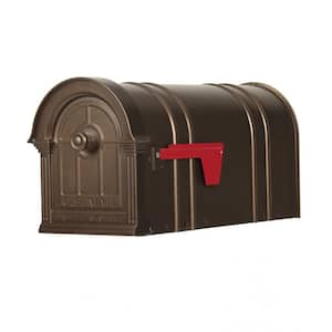 Manchester Bronze Steel and Aluminum Post Mount Mailbox