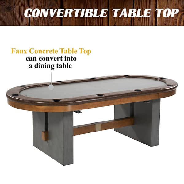 Barrington 10-Player Poker Table with Dining Table Top