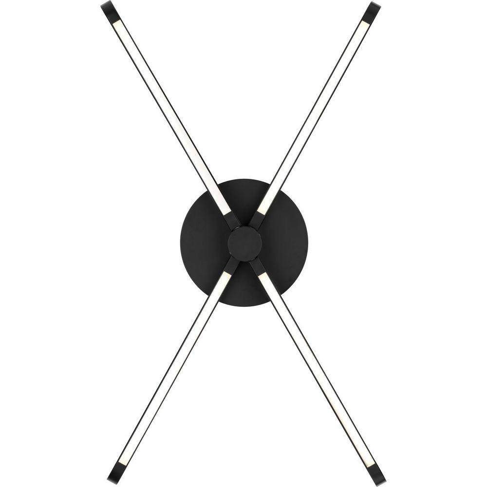 Pivot Matte Black 25" LED Flush Mount Ceiling Light