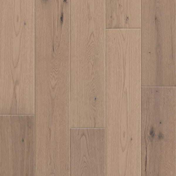 Unbranded Oyster White Oak 1/2 in. T x 7.4 in. W Wire Brushed Engineered Hardwood Flooring (28.1 sqft/case)