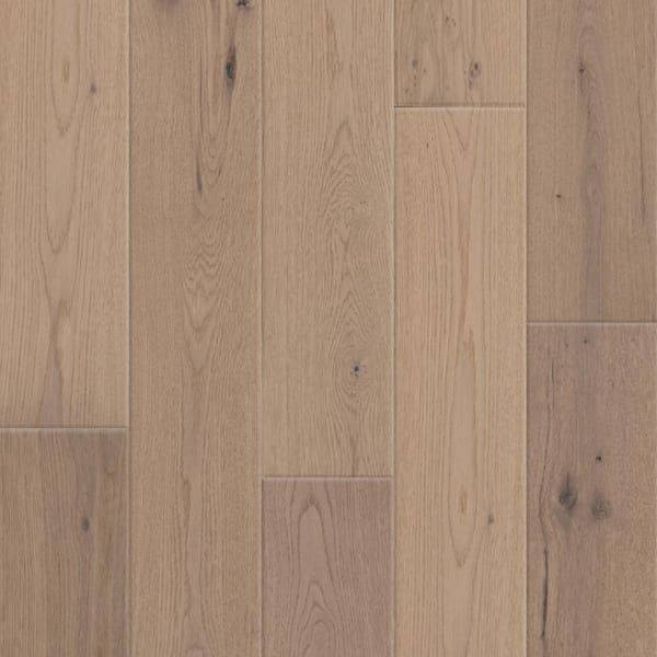 Oyster White Oak 1/2 in. T x 7.4 in. W Tongue and Groove Wire Brushed Engineered Hardwood Flooring (28. 06 sq. ft./Case)