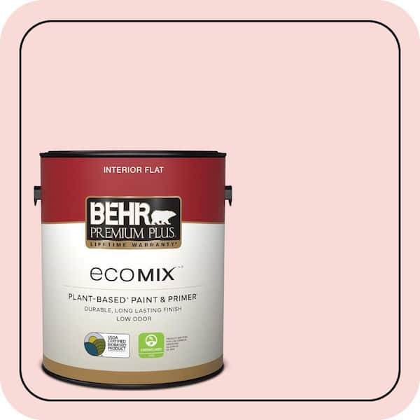 1 gal. #160A-2 Pale Shrimp Flat EcoMix Plant-Based Interior Paint & Primer