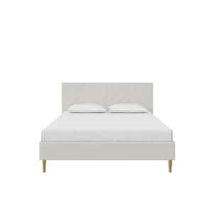 DHP Suzie Tufted Upholstered Bed, Full, Gray Linen
