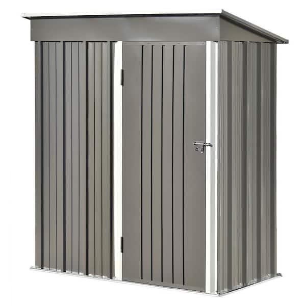 Unbranded 5 ft. W x 3 ft. D Metal Shed 14.4 sq. ft. with Lockable Door for Backyard, Lawn, Garden