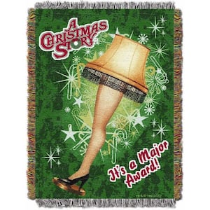Xmas Store Holiday Leg Lamp Licensed Holiday Tapestry Throw