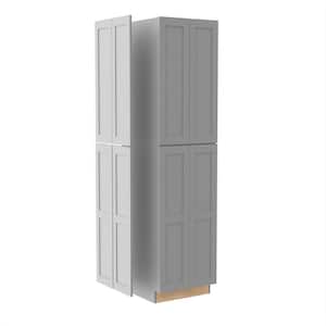 Pearl Gray Painted Plywood Shaker Assembled Pantry Kitchen Cabinet End Panel 23.8 W in. 0.75 D in. 96 in. H