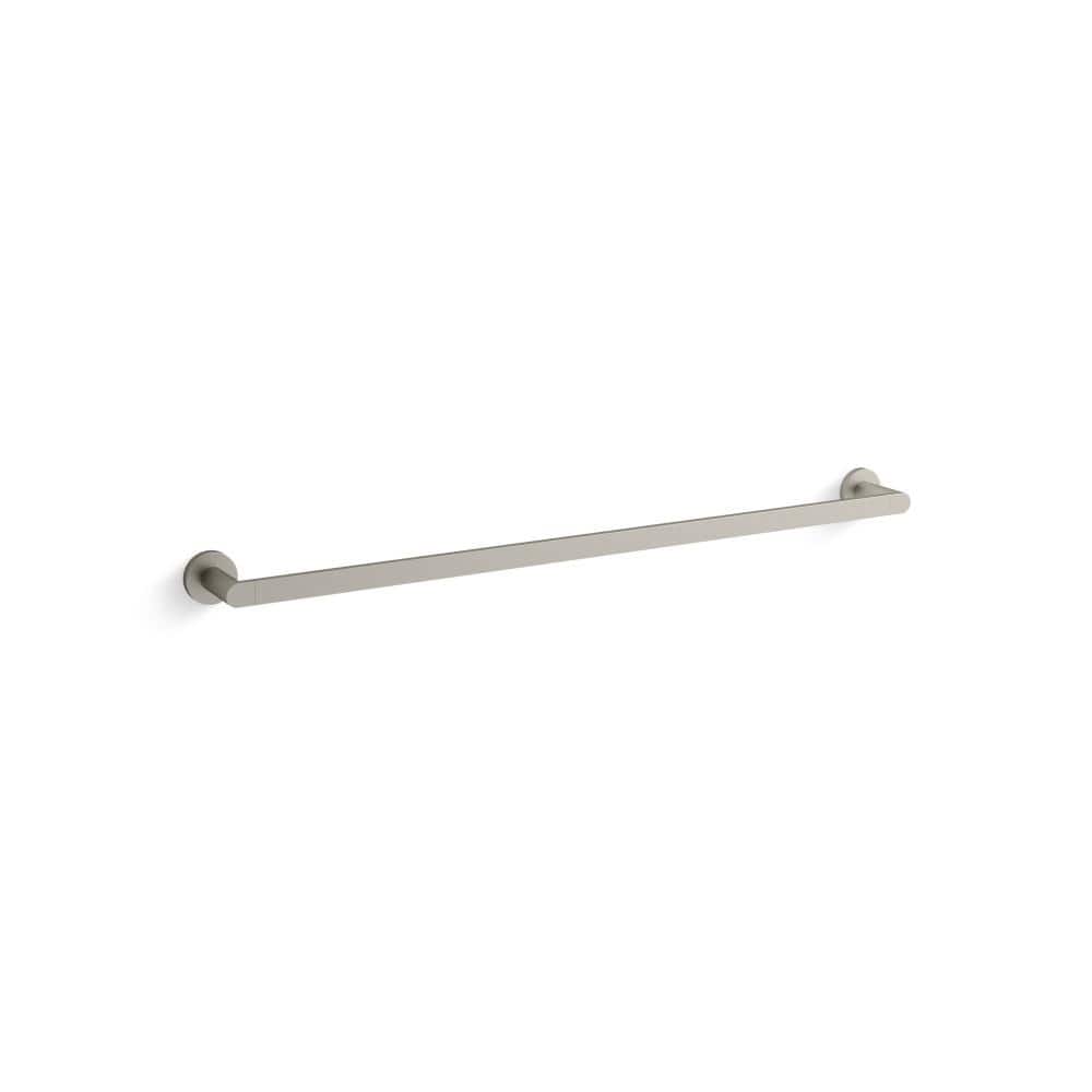 Vibrant Brushed Nickel 30" Wall Mounted Towel Bar