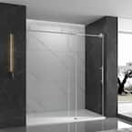 Aston ZenArch 60 in. x 75 in. Completely Frameless Bowfront Sliding ...