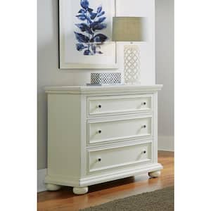 Dover 3-Drawer White Chest of Drawers