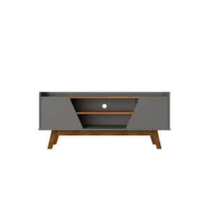 Marcus Grey and Nature Mid-Century Modern TV Stand Fits TVs Up to 55 in. with Solid Wood Legs
