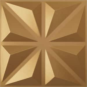 19 5/8 in. x 19 5/8 in. Bailey EnduraWall Decorative 3D Wall Panel, Gold (12-Pack for 32.04 Sq. Ft.)