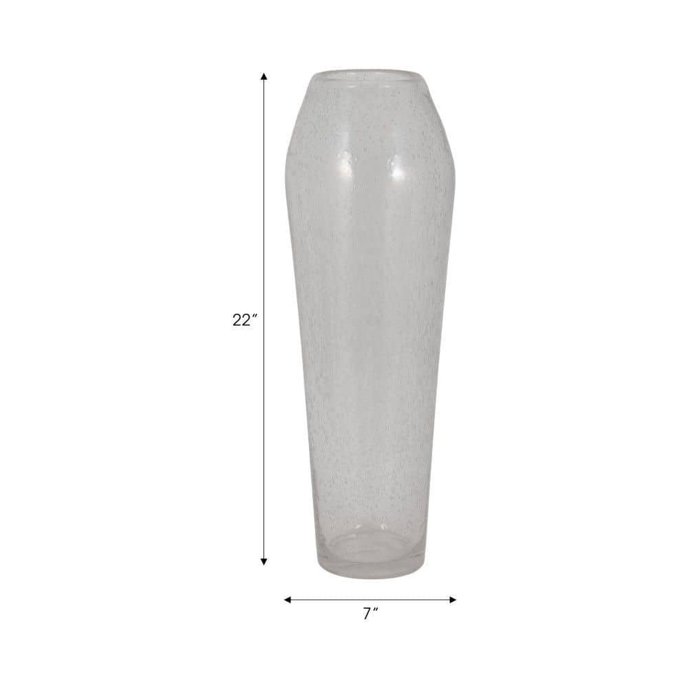 Elegant 22" Clear Glass Bubble Floor Vase