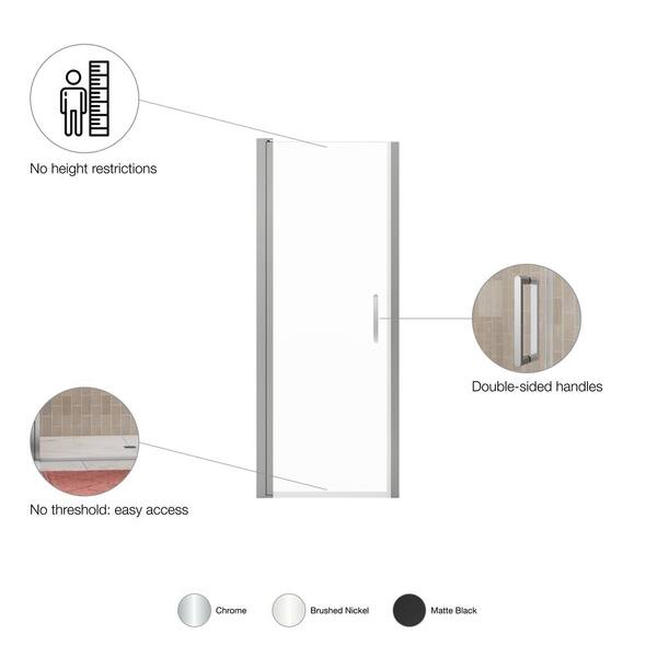 MAAX Manhattan 27 in. to 29 in. W in. x 68 in. H Frameless