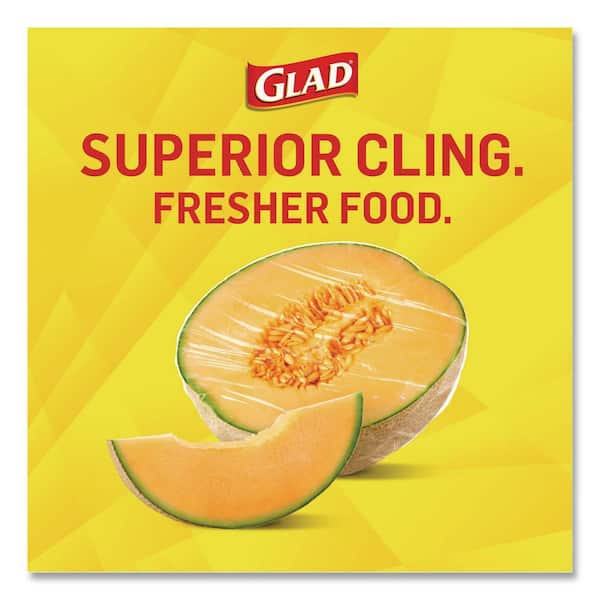 Glad 12 in. x 200 ft. Clear Plastic Cling Wrap (12-Case