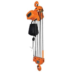 10000 lbs. Capacity 3-Phase Economy Chain Hoist with Container