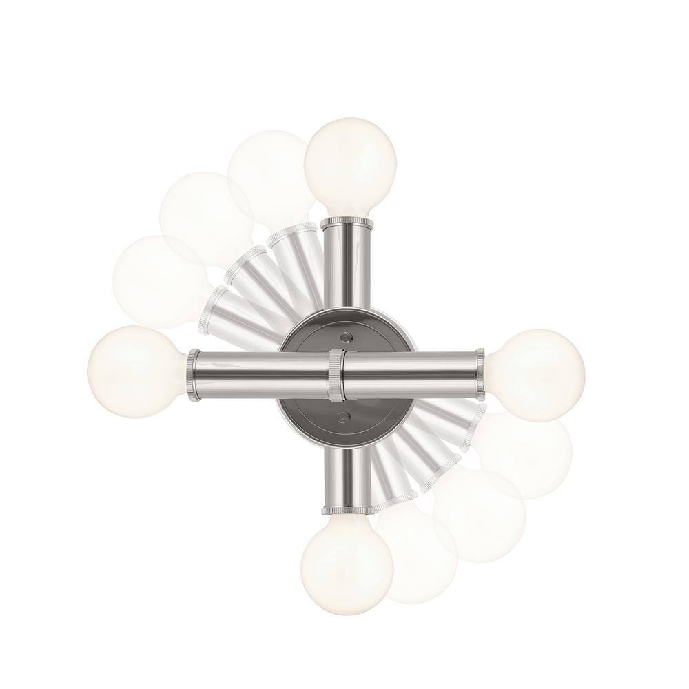 Torche Polished Nickel 2-Light Wall Sconce