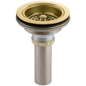 Duostrainer 4-1/2 in. Sink Strainer with Tailpiece in Vibrant Polished Brass