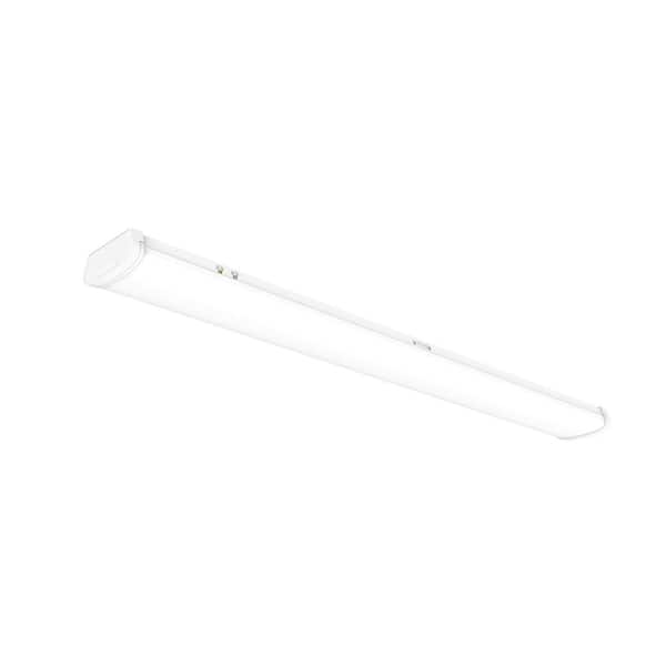 4ft x 5in Hinged Wrap Light, Selectable CCT/Lumens, Dimmable, Linkable, 120-277V for Kitchen, Garage, Office, Warehouse
