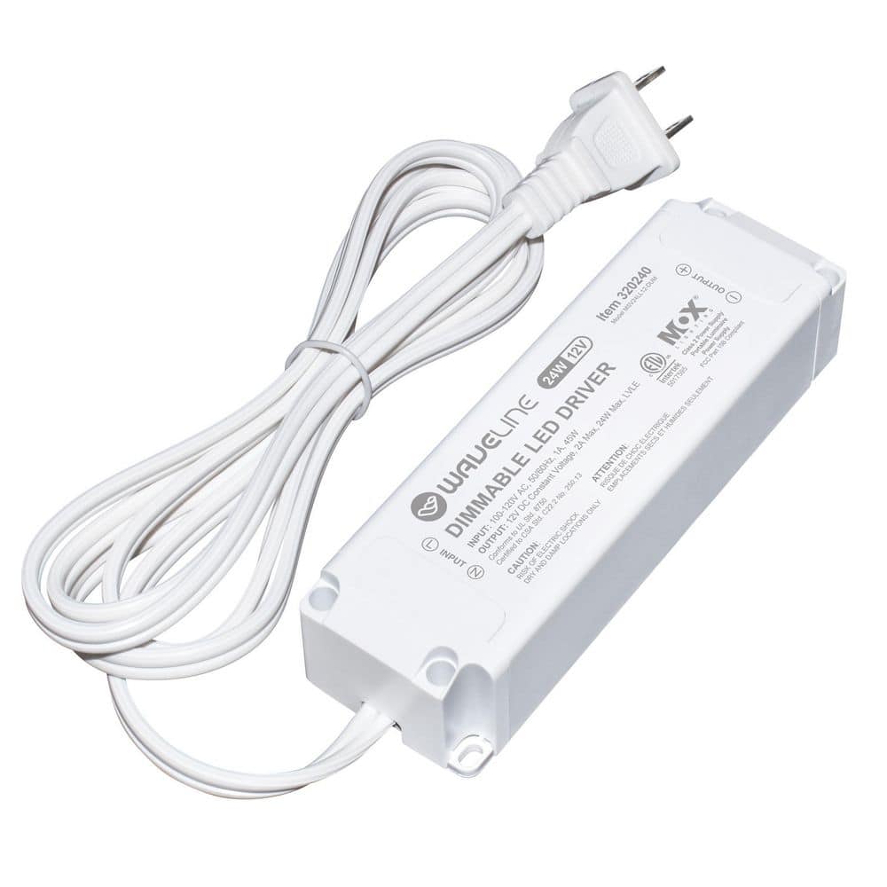 WaveLine White Dimmable Driver Power Supply, TRIAC Dimmer Switch Compatible for LED Lighting-12V, 24W price history on PriceWatchPro