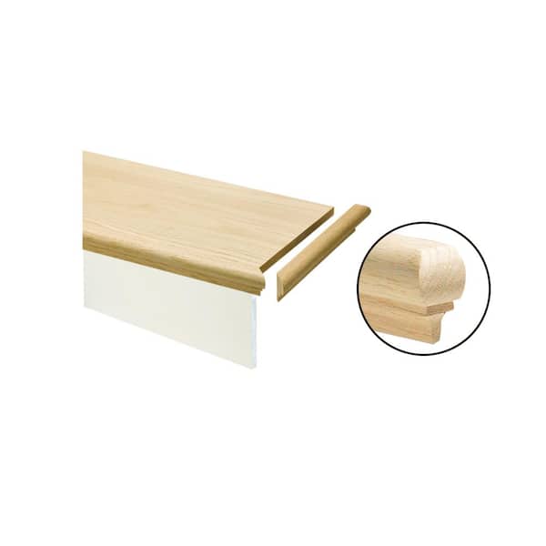 HOUSE OF FORGINGS Traditional 1-7/8 in. x 11-1/2 in. x 48 in. White Oak Mitered Reversible Return Retread