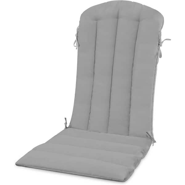 Mximu 19.7 in. x 18.9 in. Gray Patio Adirondack Chair Cushion with Straps for Indoor and Outdoor