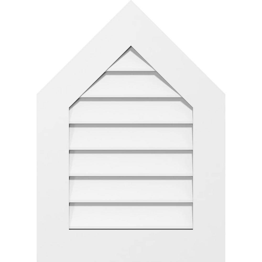 42 in. x 42 in. Peaked Top Surface Mount PVC Gable Vent 6/12 Pitch: Decorative with Standard Frame price history on PriceWatchPro