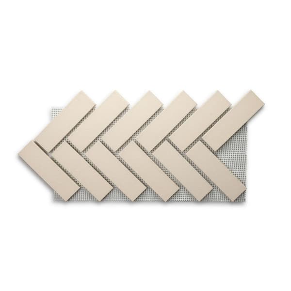 Brickwebb 28 in. x 12.5 in. x 0.5 in. Brickwebb Herringbone Venetian Thin Brick Sheets (Box of 5-Sheets)
