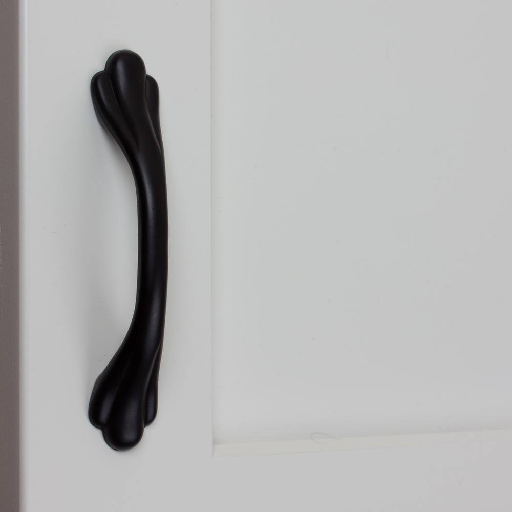 Matte Black Rustic Arch Cabinet Pull with Mounting Hardware