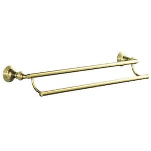 Devonshire 24 in. Double Towel Bar in Vibrant Polished Brass