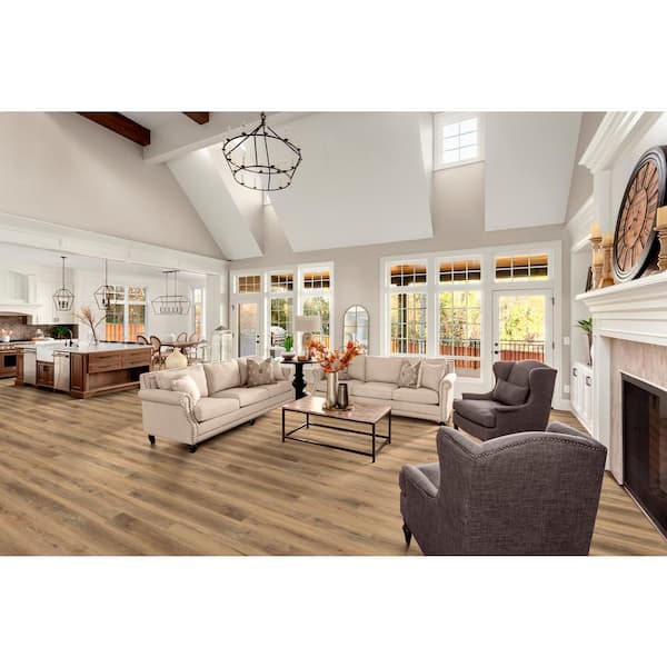 Montrouge Oak 22 MIL x 7.09 in. W x 48.03 L Waterproof Click Lock Rigid Luxury Vinyl Plank Floor (18.92 sq. ft./Case)