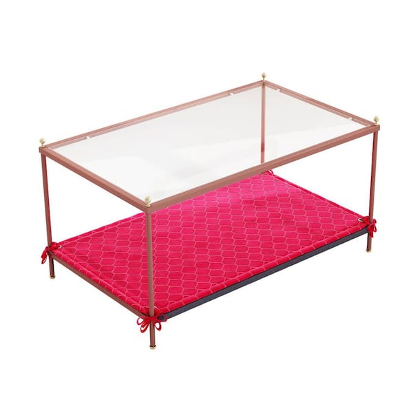 Runesay 39.3 in. Coffee Table Share Pets Provide Pet Mat Cat Dog Kennel