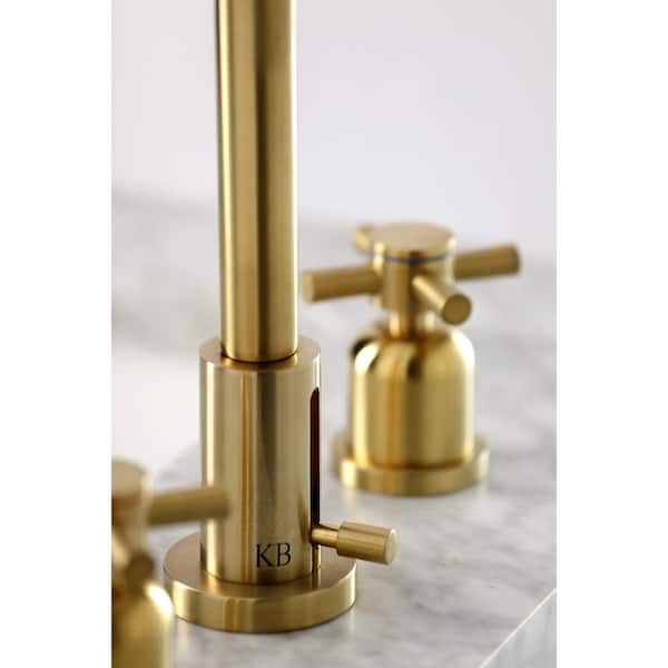 Concord 8 in. Widespread 2-Handle Bathroom Faucet in Brushed Brass