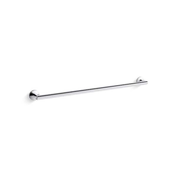 KOHLER Components 24 in. Wall Mounted Single Towel Bar in Vibrant Polished Nickel